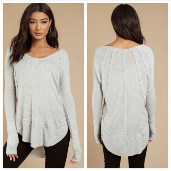 We The Free Catalina Gray Thermal Sweater Large - Picture 1 of 6